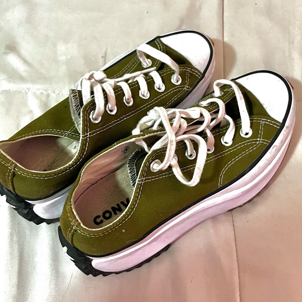 Converse Run Star Hike Ox sneakers in dark moss